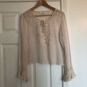 Free People Tres Jolie Flare Sleeve Top